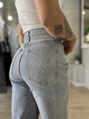 Calça Wideleg Cristais