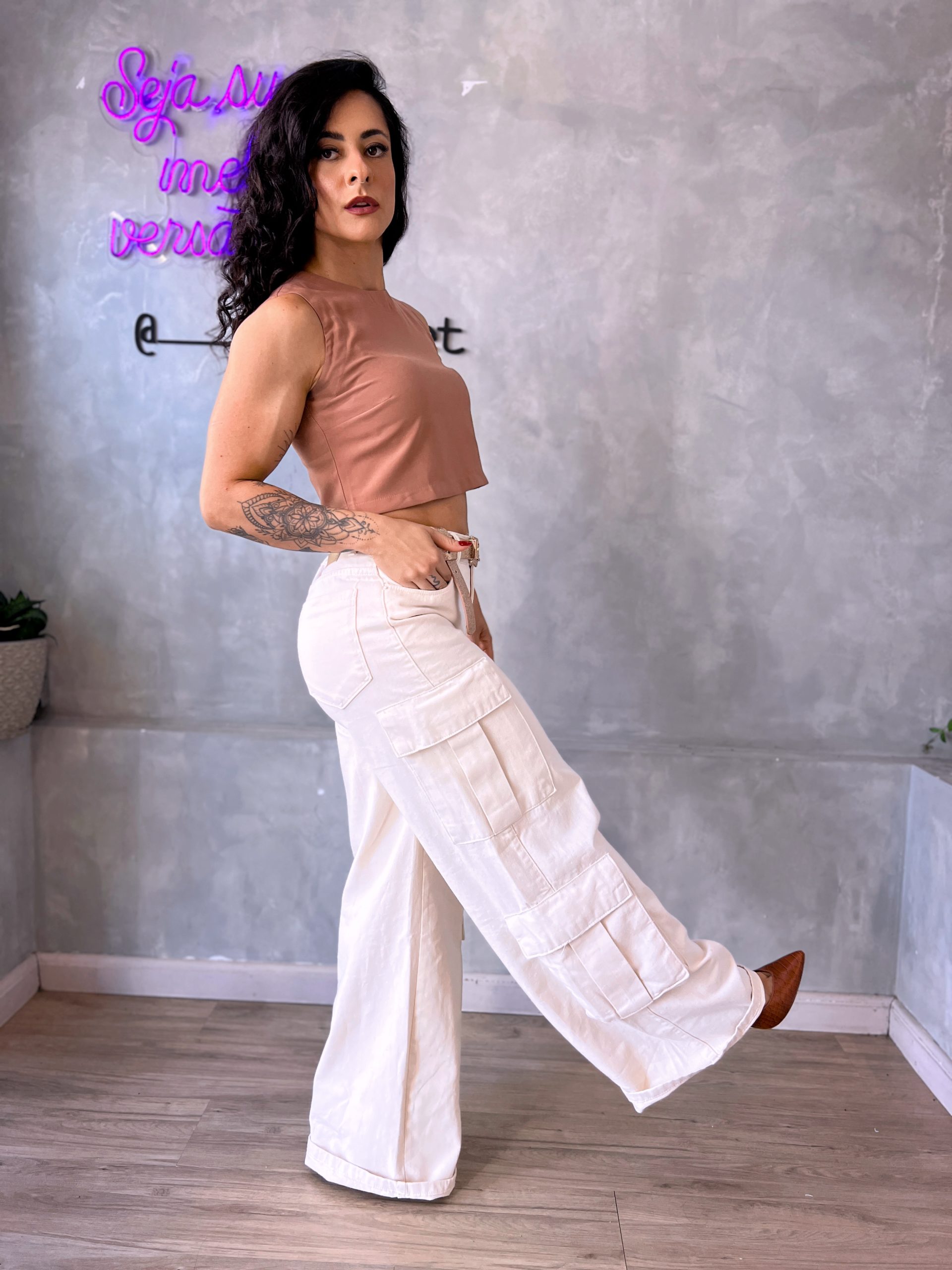 Calça wideleg - Flávia
